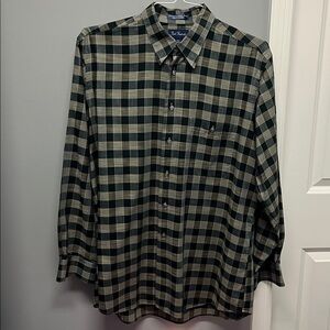 Paul Fredrick Black and Tan Check Shirt